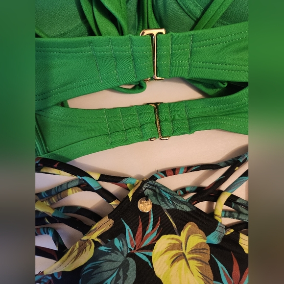 Sold 32DD/XS VS Archives Swim Bombshell Longline Bikini Top Brazilian Bikini Set - Picture 7 of 15